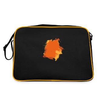 Paint blob splash painter gift colorful orange - Retro Bag - black/gold - Back