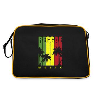 Retro Reggae - Retro Tasche - Schwarz/Gold - Hinten