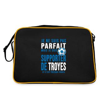 supporter football Troyes Humour foot Club Troyes - Sac Retro - noir/or - Dos
