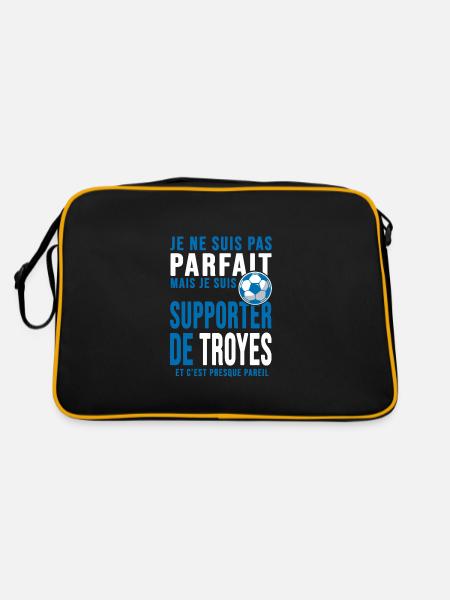 supporter football Troyes Humour foot Club Troyes - Sac Retro - noir/or - Dos