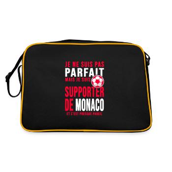 supporter foot Monaco Humour foot club Monégasques - Sac Retro - noir/or - Dos