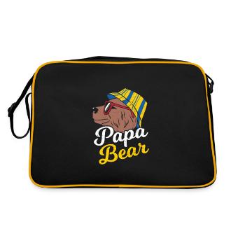 Papa Bear - Papa - Retro Bag - black/gold - Back