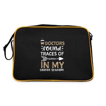 Doctors found traces of blood in... - Retro Tasche - Schwarz/Gold - Hinten