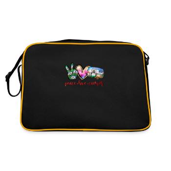 Peace Love Camper - Retro Bag - black/gold - Back