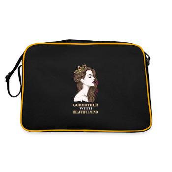 Godmother Aunt Godmother Baptismal Godchild - Retro Bag - black/gold - Back