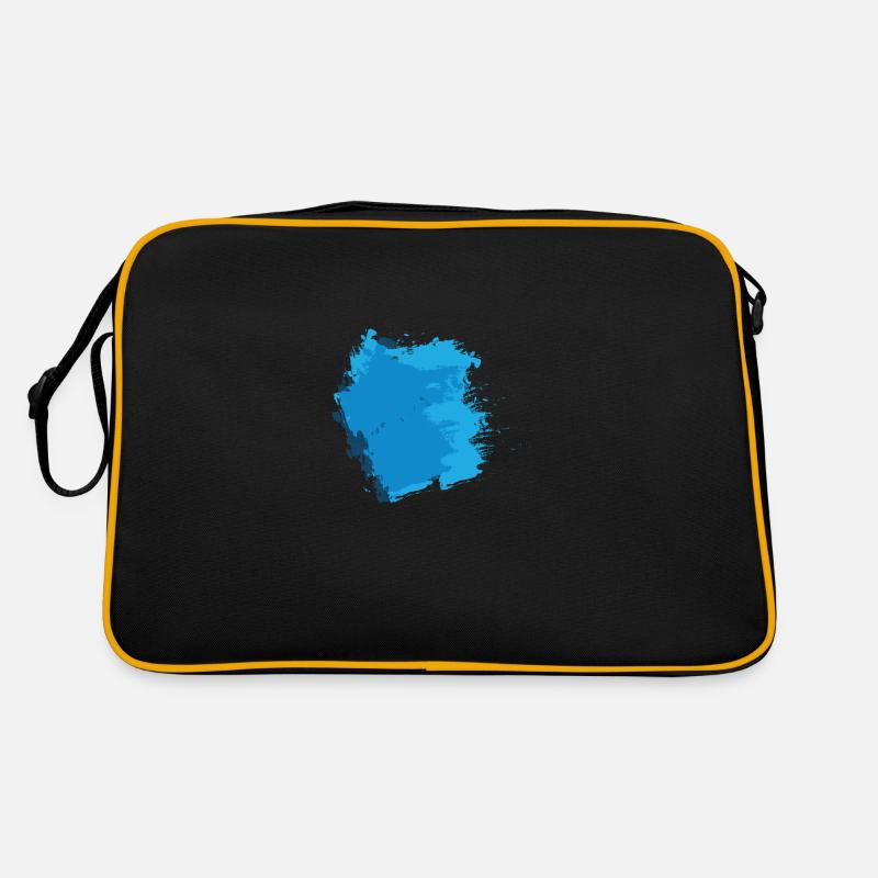 Farbe Klecks Spritzer Maler Geschenk bunt blau Retro Tasche