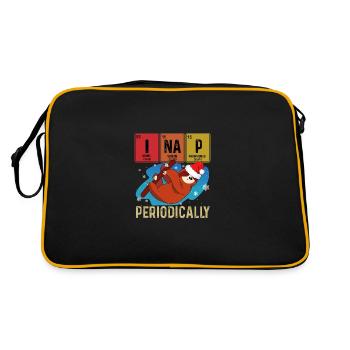 I Nap périodiquement drôle science paresseux amants - Sac Retro - noir/or - Dos