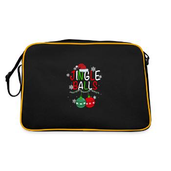 Jingle Balls Tinsel Tits Drôle Matching Couple Che - Sac Retro - noir/or - Dos