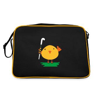 Hockey Hockey-poussin joue au hockey sur gazon - Sac Retro - noir/or - Dos