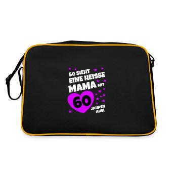 So sieht eine Mama mit 60 Jahren aus - Retro Tasche - Schwarz/Gold - Hinten