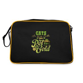 Les chats valent mieux qu’un pot d’or - Sac Retro - noir/or - Dos