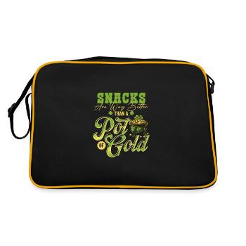 Les collations valent mieux qu’un pot de St Patrick en or - Sac Retro - noir/or - Dos
