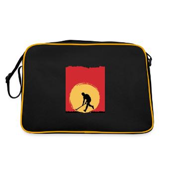 Hockey sur gazon Saison de hockey sur gazon Terrain de hockey - Sac Retro - noir/or - Dos