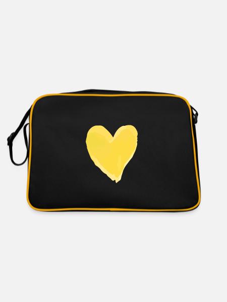 Symbole De L’Amour Du Cœur Dans L’amour - Sac Retro - noir/or - Dos