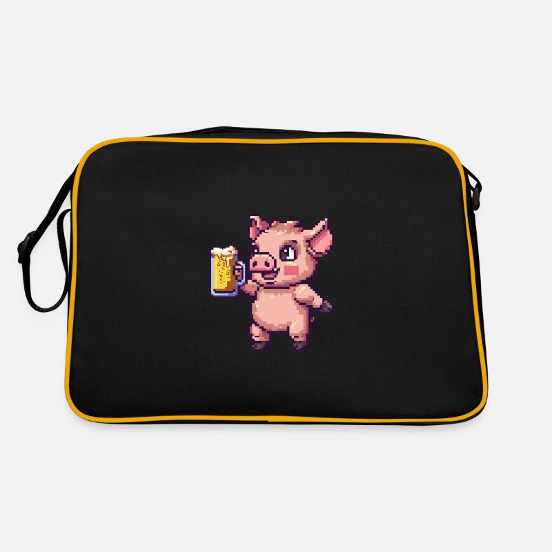 Pork Beer Pixel Retro Bag