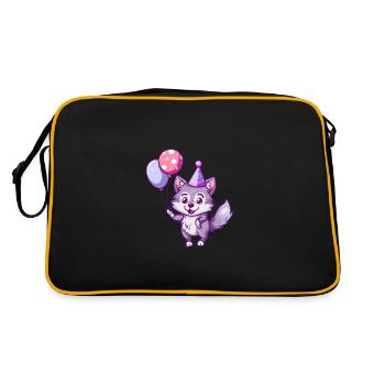 Bande dessinée d’anniversaire de loup - Sac Retro - noir/or - Dos