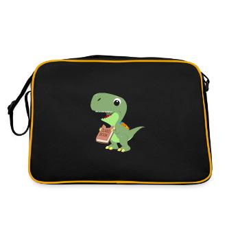 Dinosaur Eats Class Book pour les élèves enseignants - Sac Retro - noir/or - Dos