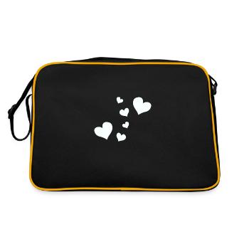 symboles de cœur de motif de cœur - Sac Retro - noir/or - Dos
