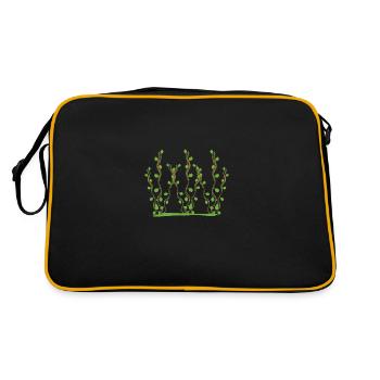 Plants Symbol Bush Garden - Retro Bag - black/gold - Back