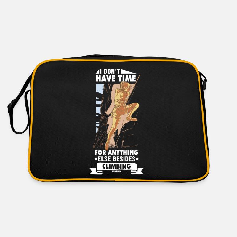 Klettern - Retro Tasche - Schwarz/Gold