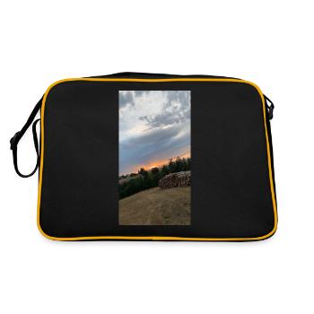 Sonnenuntergang 🌅 - Retro Tasche - Schwarz/Gold - Hinten