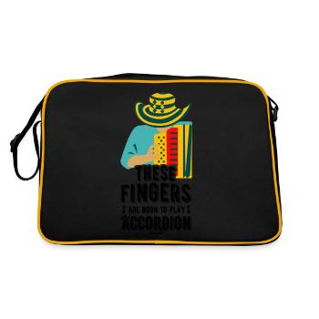 Born To Play The Accordeon - Retro Bag - black/gold - Back