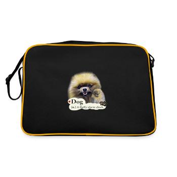 Pomeranian shirt and accessories Zwergspitz - Retro Bag - black/gold - Back