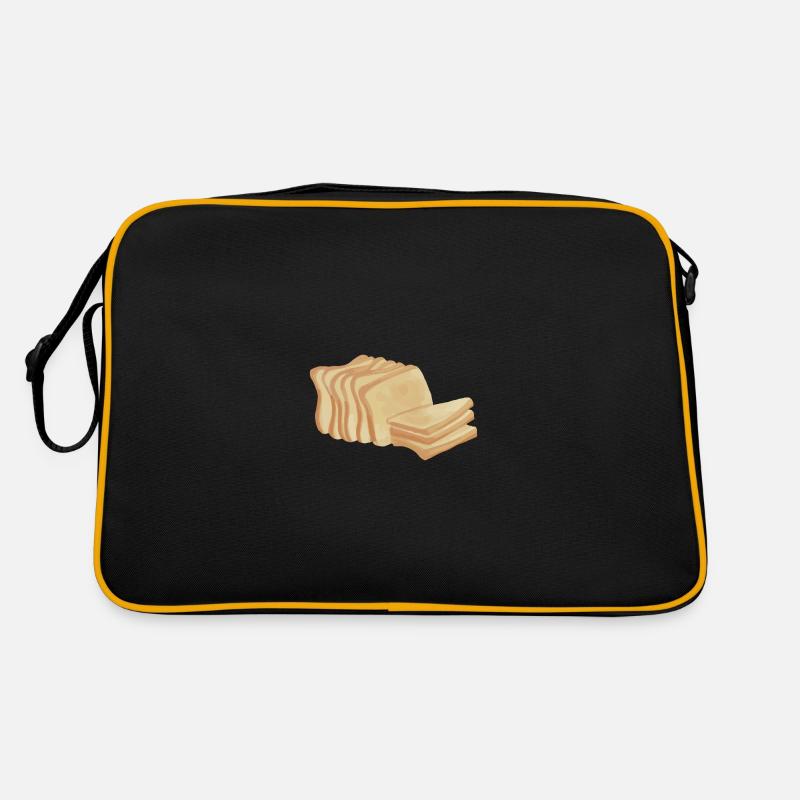 Toast Leib Brot - Retro Tasche - Schwarz/Gold