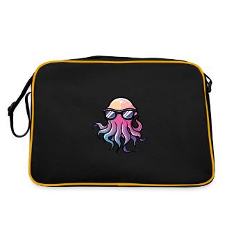 Jellyfish Cool Animal - Retro Bag - black/gold - Back
