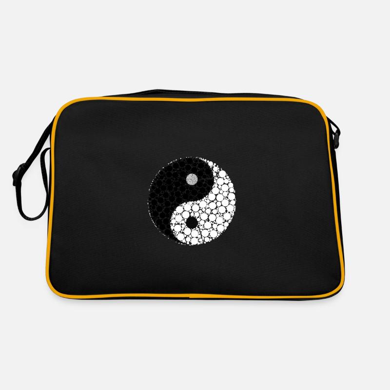 yin yang - Retro Tasche - Schwarz/Gold