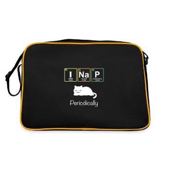 I Nap Periodically - Funny Science Cat Katze - Retro Bag - black/gold - Back