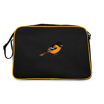 Oriole bird biologist ornithologist animal - Retro Bag - black/gold - Back
