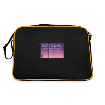 Barcelone, mon amour. Souvenir AVEC données GPS - Sac Retro - noir/or - Dos