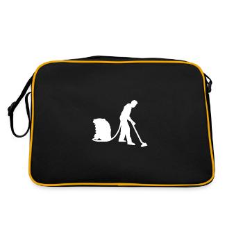 Hausmann who likes vacuuming does vacuuming - Retro Bag - black/gold - Back