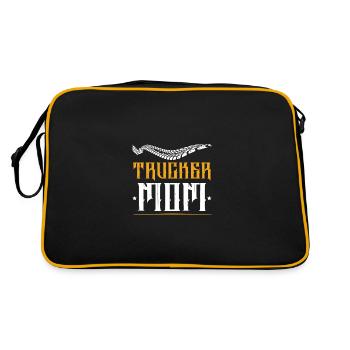 Citation d’une maman camionneuse - Sac Retro - noir/or - Dos