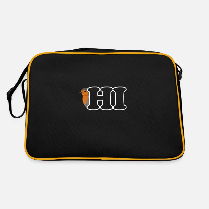 Rotkehlchen Hi Vogel Biologe Ornithologe Tier Retro Tasche