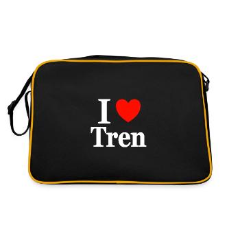 I love tren - Retro Bag - black/gold - Back