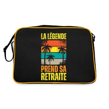 La Légende Prend Sa Retraite Cadeau Pot De Départ - Sac Retro - noir/or - Dos