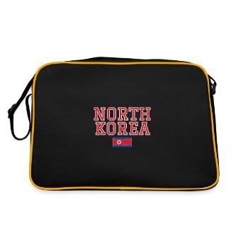 Corée du Nord - Sac Retro - noir/or - Dos