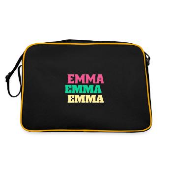 Emma Birthday Gifts Emmachen First Name - Retro Bag - black/gold - Back