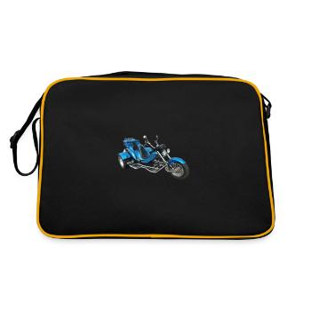 Bike Trike Chopper Motorcycle - Retro Bag - black/gold - Back