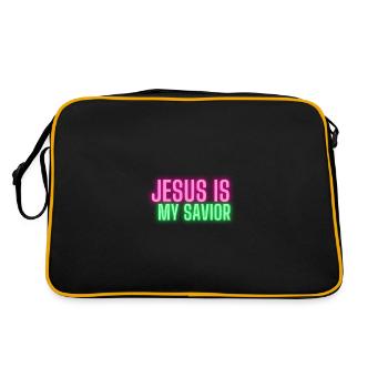 Jésus est mon Sauveur Les Proverbes chrétiens Vêtements - Sac Retro - noir/or - Dos