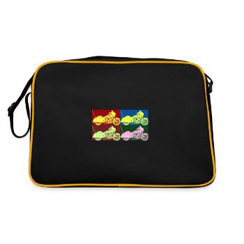 Motorcycle Biker - Retro Bag - black/gold - Back