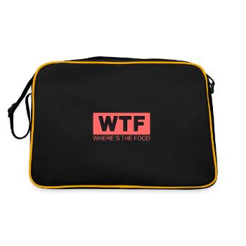 WTF? Where is the food? - Retro Bag - black/gold - Back