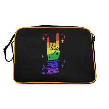 Death Before Mainstream Gay Edition - heavy metal - Retro Bag - black/gold - Back
