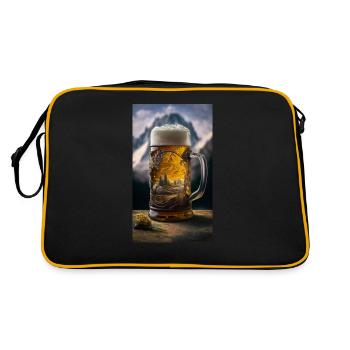 Mass Bier - Retro Tasche - Schwarz/Gold - Hinten