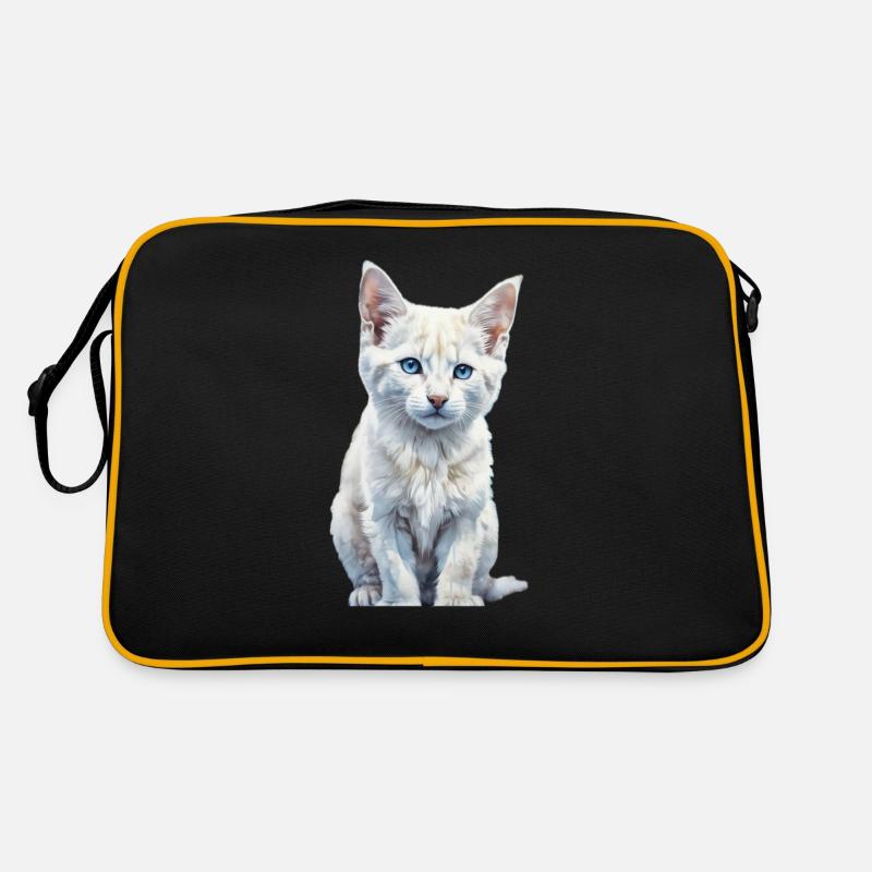 Blue-Eyed Kitten Retro Tasche