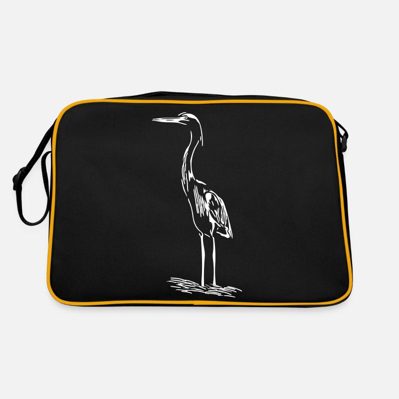 Elegant heron Retro Bag