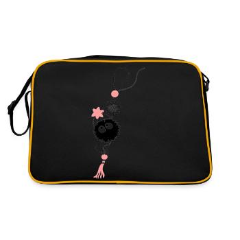 Gri Gri bringt Glück Holzkohle - Retro Tasche - Schwarz/Gold - Hinten
