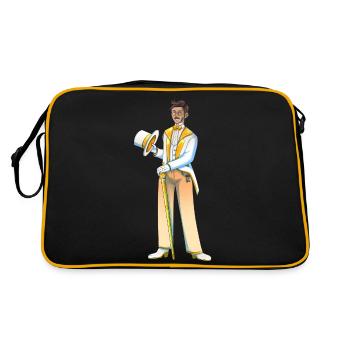 Meisterdieb - Retro Tasche - Schwarz/Gold - Hinten